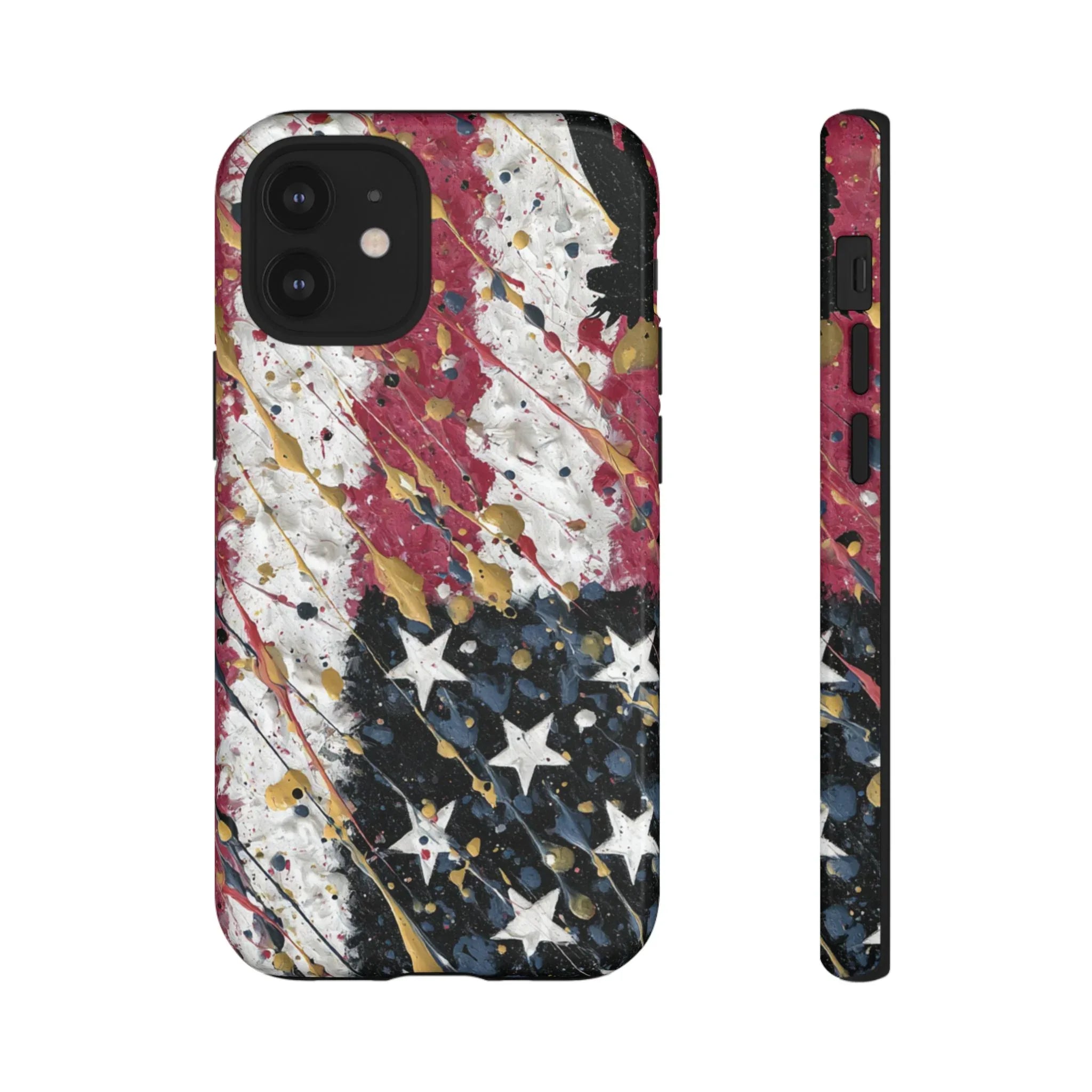 Abstract Drip American Flag Phone Case | Tough Case - 250 USA Celebration