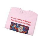 Festive Angel Sweatshirt, Cozy Holiday Crewneck, Christmas Apparel, Unique Gift, Winter Fashion - 250 USA Celebration