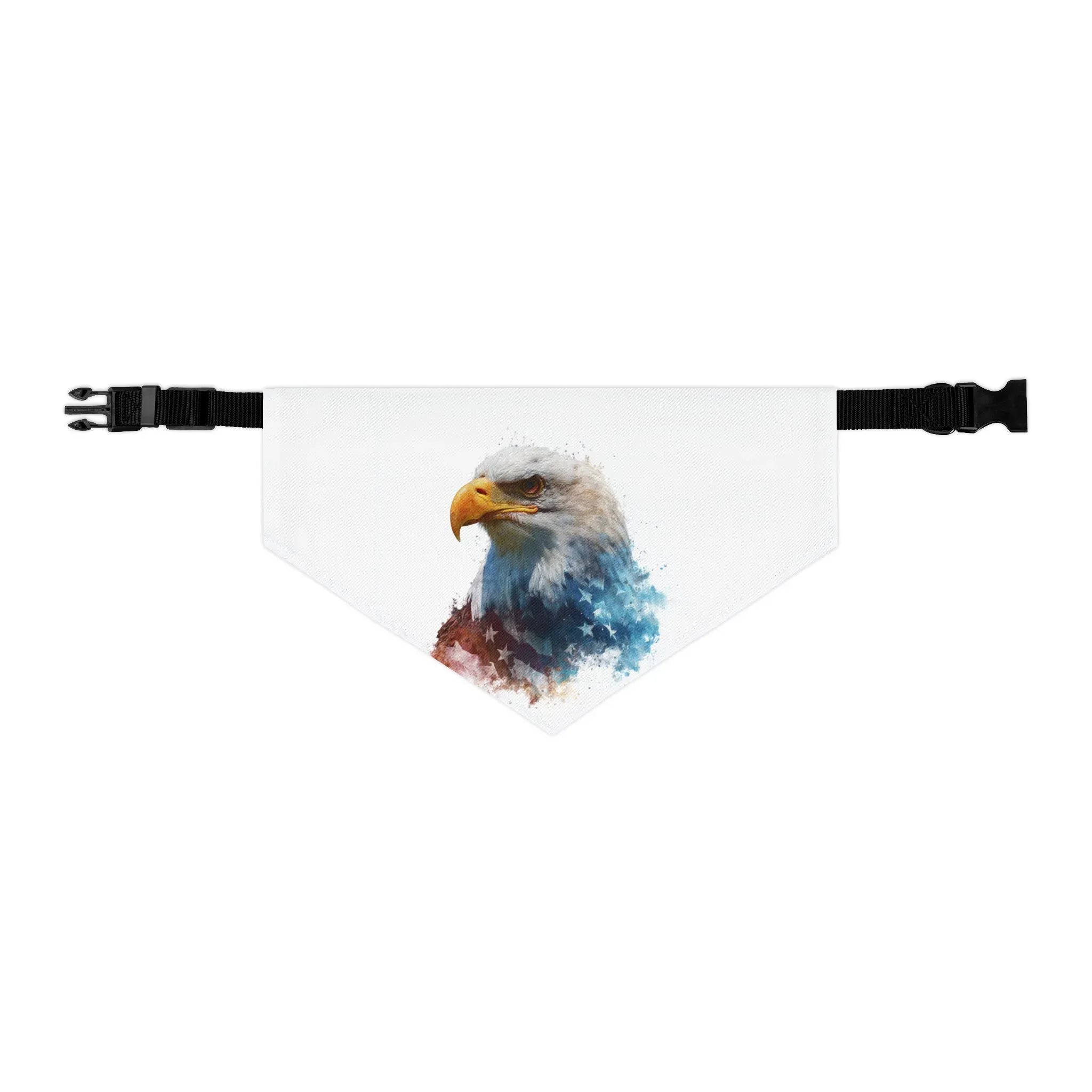 Eagle Watercolor Pet Bandana, Stylish Dog Collar, Nature Lover Gift, Outdoor Adventures, Pet Fashion Accessory, Dog Bandana - 250 USA Celebration