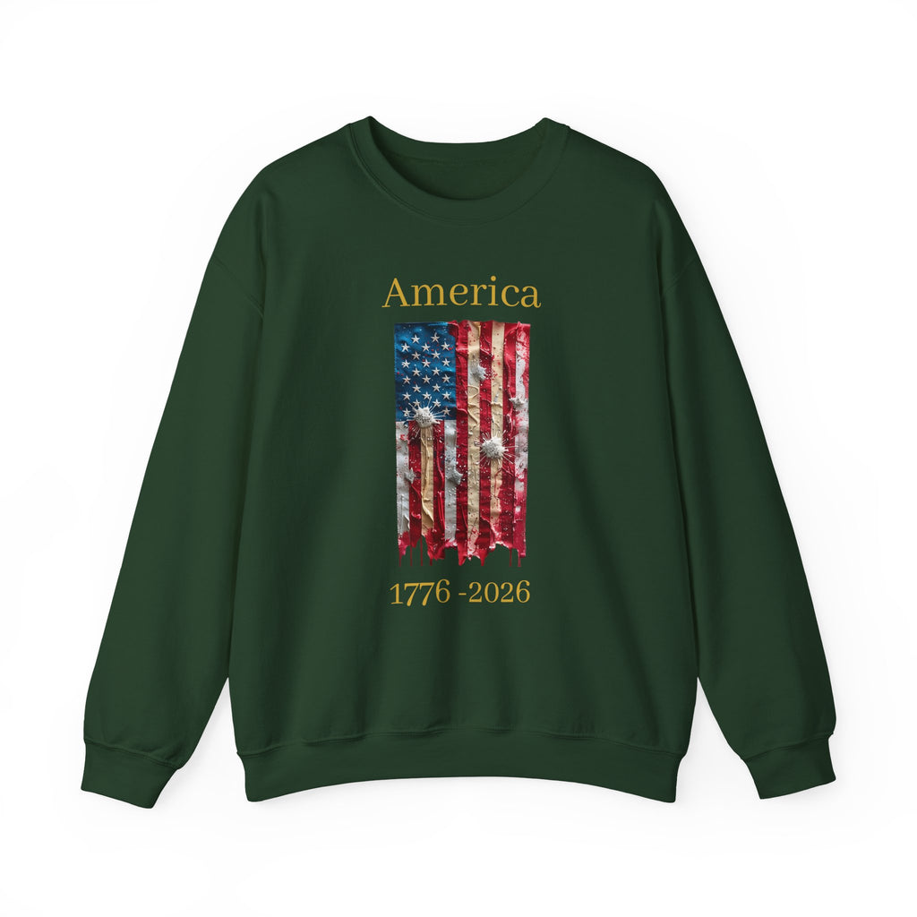 America 1776-2026 Flag Crewneck Sweatshirt