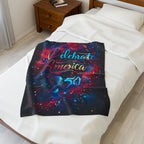 Celebrate America 250 Velveteen Plush Blanket | Patriotic Fireworks Design - 250 USA Celebration