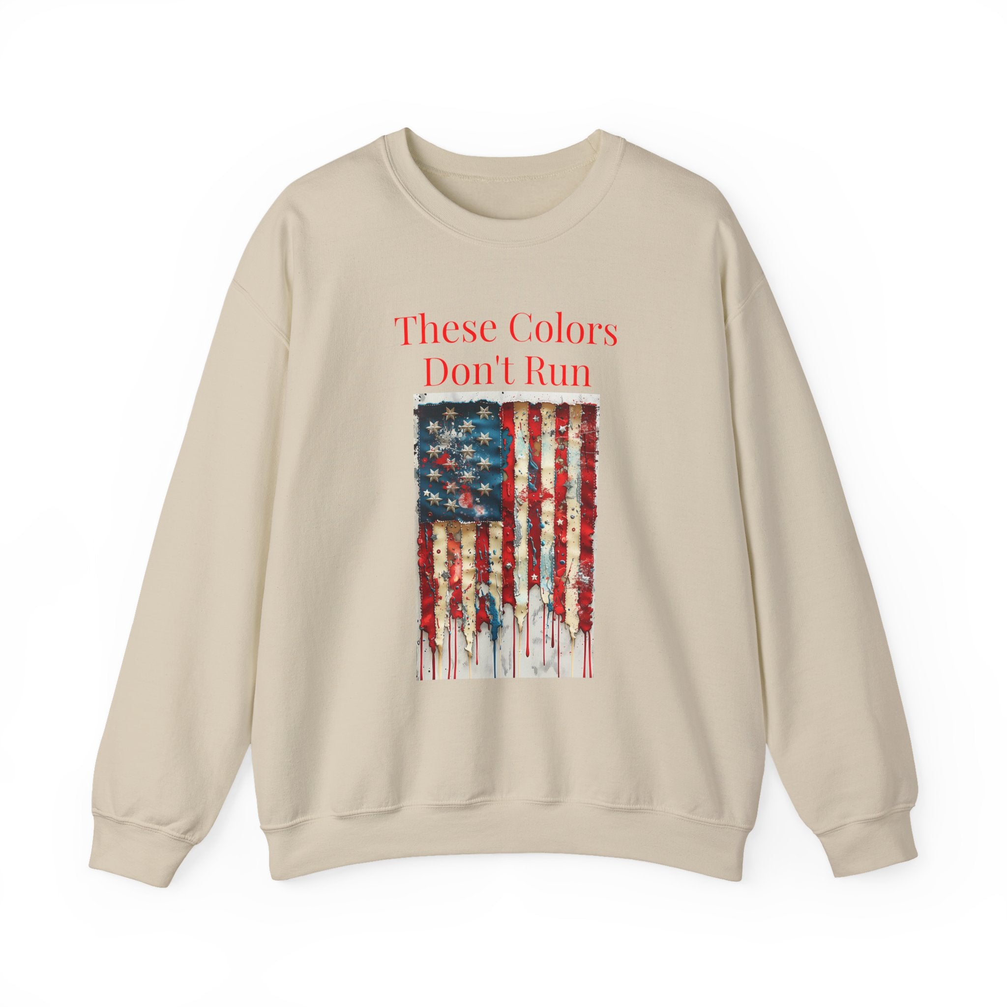 Patriotic Vintage Crewneck Sweatshirt, USA Flag Design, Unisex Sweatshirt, Cozy Apparel for Independence Day, Gift for Veterans