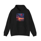 Romantic Sunset Hoodie with Hot Air Balloon, Unisex Sweatshirt for Valentines Day, Valentine's Day T-Shirts, Personalized Valentine's Gifts - 250 USA Celebration