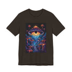 Glowing Third Eye Psychedelic Mushrooms T-Shirt | Neon Lava Lamp Blacklight - 250 USA Celebration
