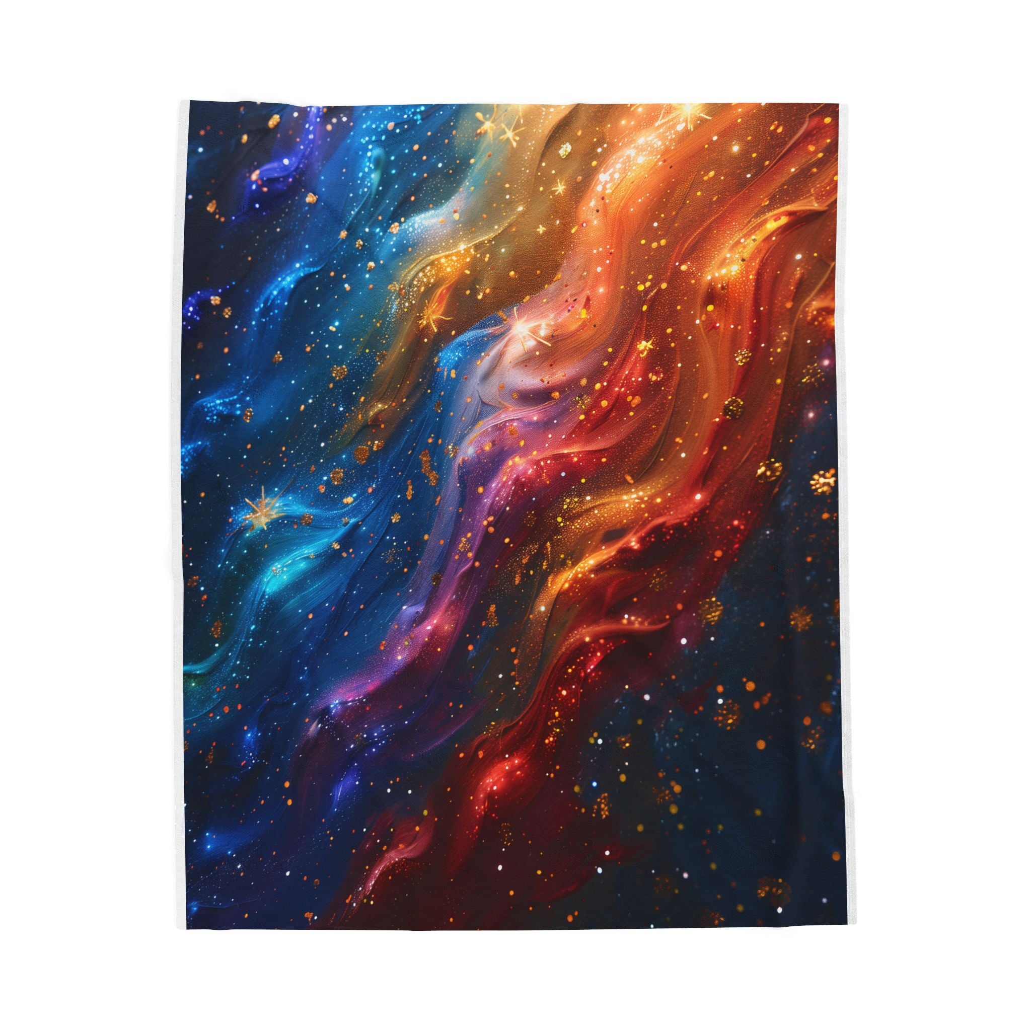Galaxy Swirl Velveteen Plush Blanket — Colorful Cosmic Throw for Cozy Home & Gifts