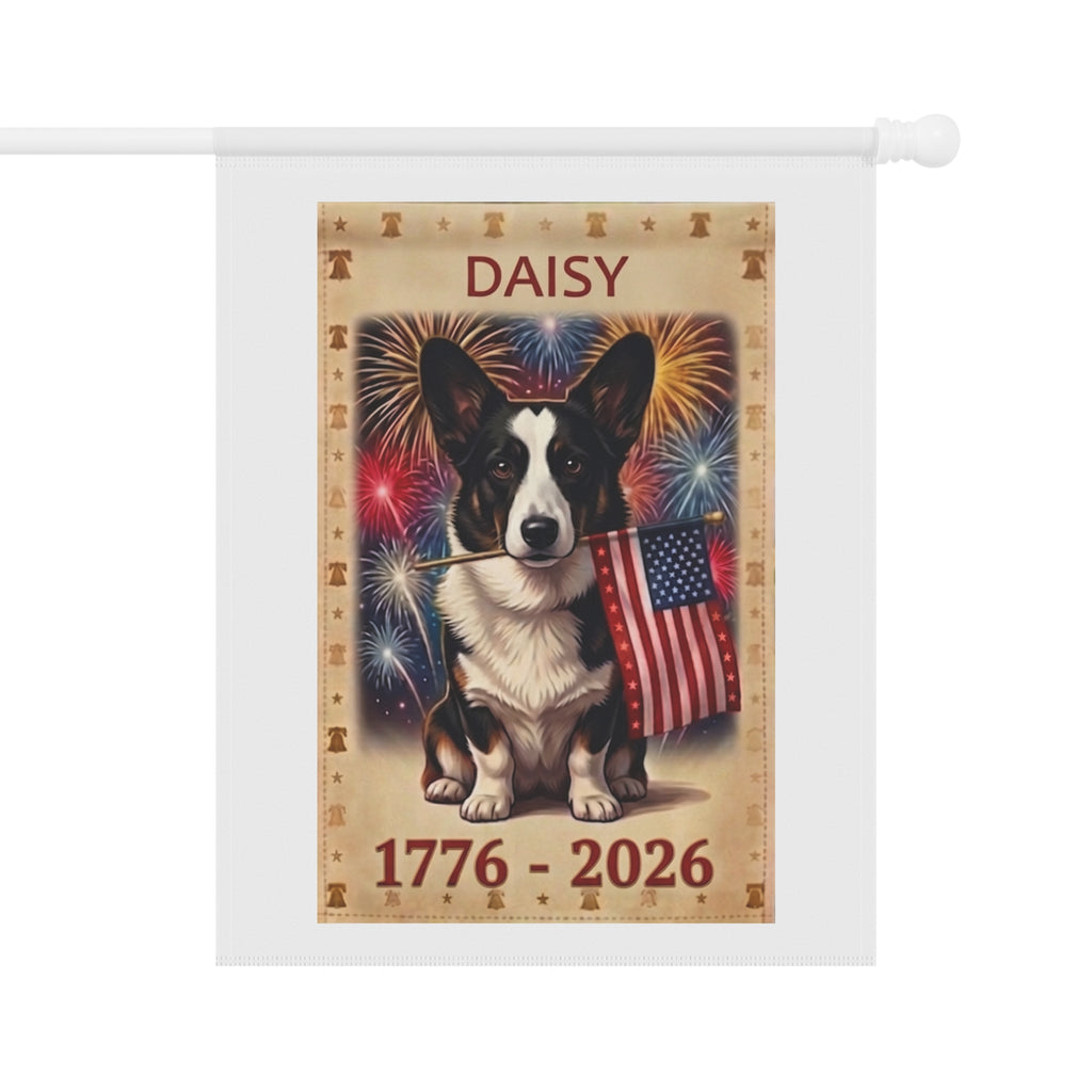 Custom AI Pet Hero Patriotic Garden Flag 1776-2026