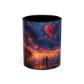 Romantic Sunset Coffee Mug, Love Gift Couples, Heart Design, Cozy Gift for Friends, Coffee Lover Gift, Valentine's Day Women's Merchandise - 250 USA Celebration