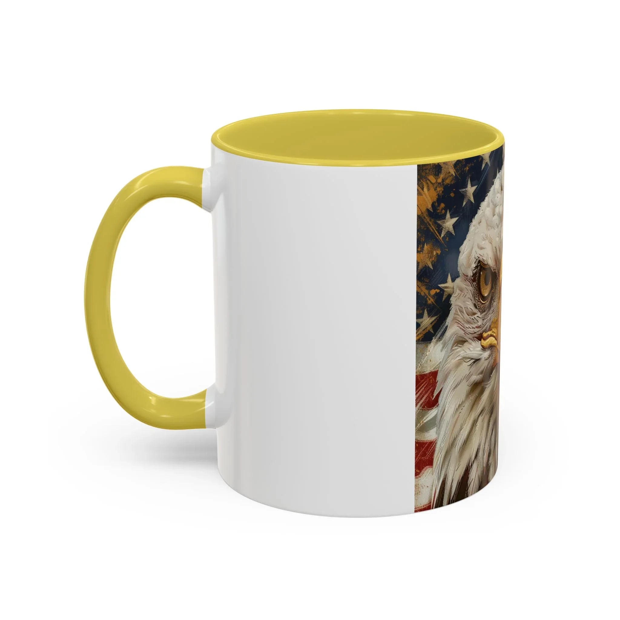 Colorful Mugs (11oz, 15oz) Majestic bald eagle head Patriotic coffee cup, America 250 Celebration coffee cup - 250 USA Celebration