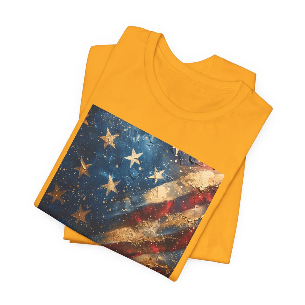 Patriotic Short Sleeve Tee, Unisex Casual Wear, Fourth of July Shirt, Independence Day Gift, Amercan Flag T-Shirt - 250 USA Celebration