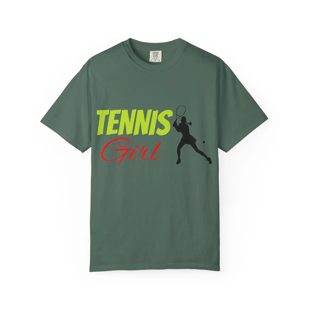 Tennis Girl T-shirt | Tennis Player Silhouette, Sporty Graphic Tee - 250 USA Celebration