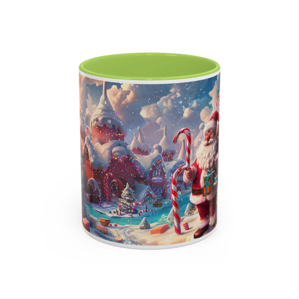 Festive Santa Accent Coffee Mug, Christmas Gift, Holiday Decor, Winter Wonderland, Hot Cocoa Mug, Seasonal Drinkware - 250 USA Celebration