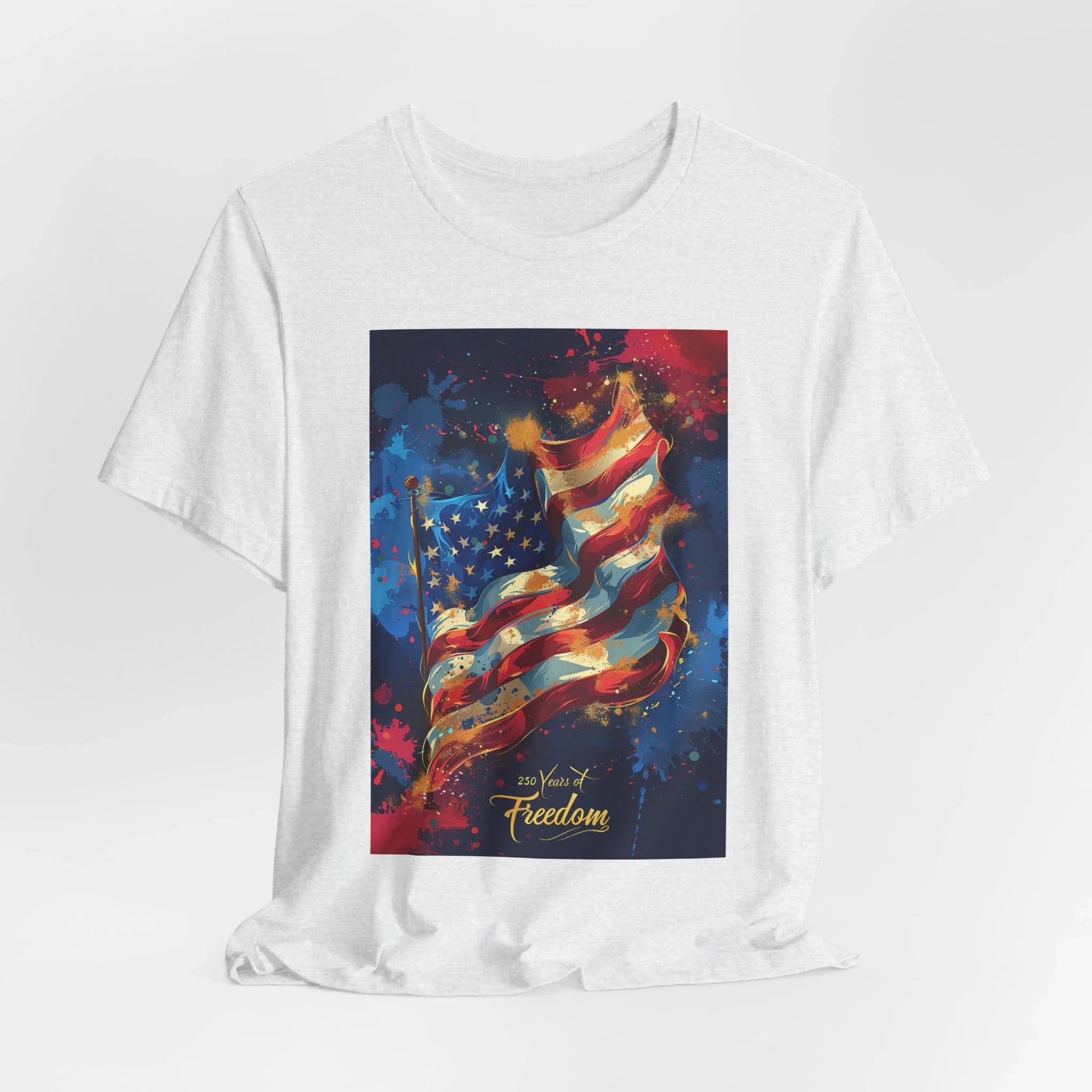 Patriotic Freedom Tee, Unisex Jersey Short Sleeve Tee, American Flag Shirt, Fourth of July Apparel, Independence Day Outfit, Gift for [...] - 250 USA Celebration