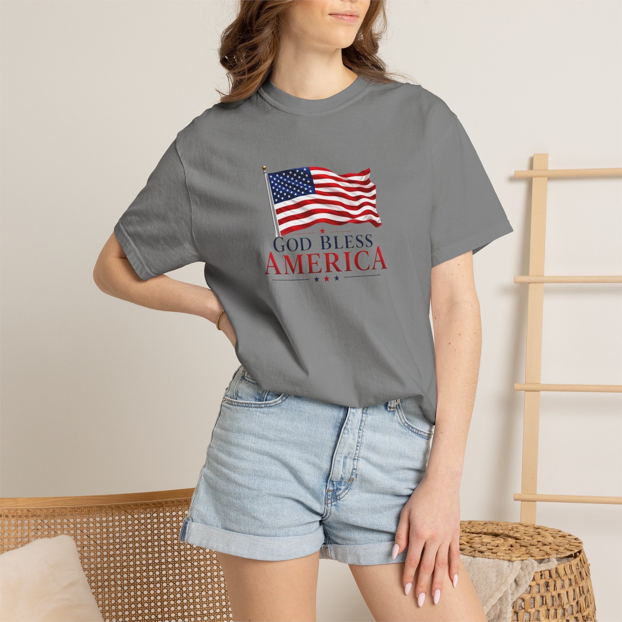 Official God Bless America Flag Patriotic T-Shirt