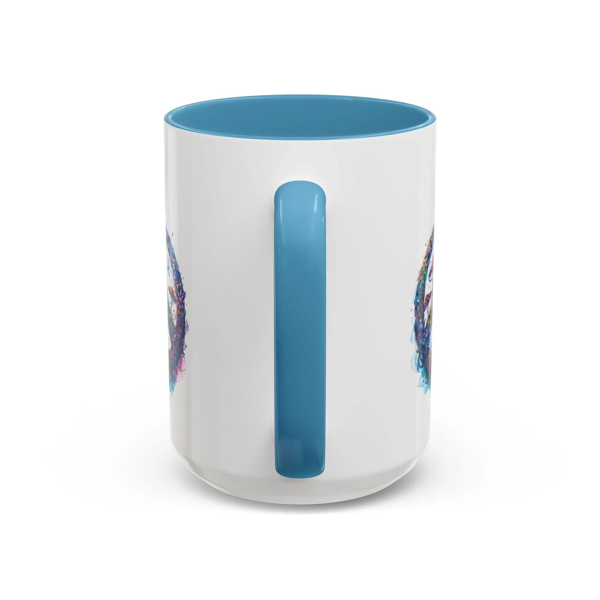 Psychedelic Mushroom Peace Sign Mug | Neon Tie-Dye Peace Script - 250 USA Celebration