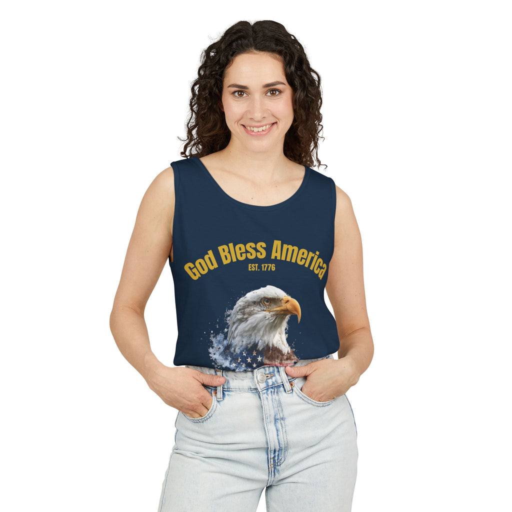 America 250 Tank Top | Official 250th Anniversary Edition American Bald Eagle watercolor flag Tank Top | Patriotic Eagle design