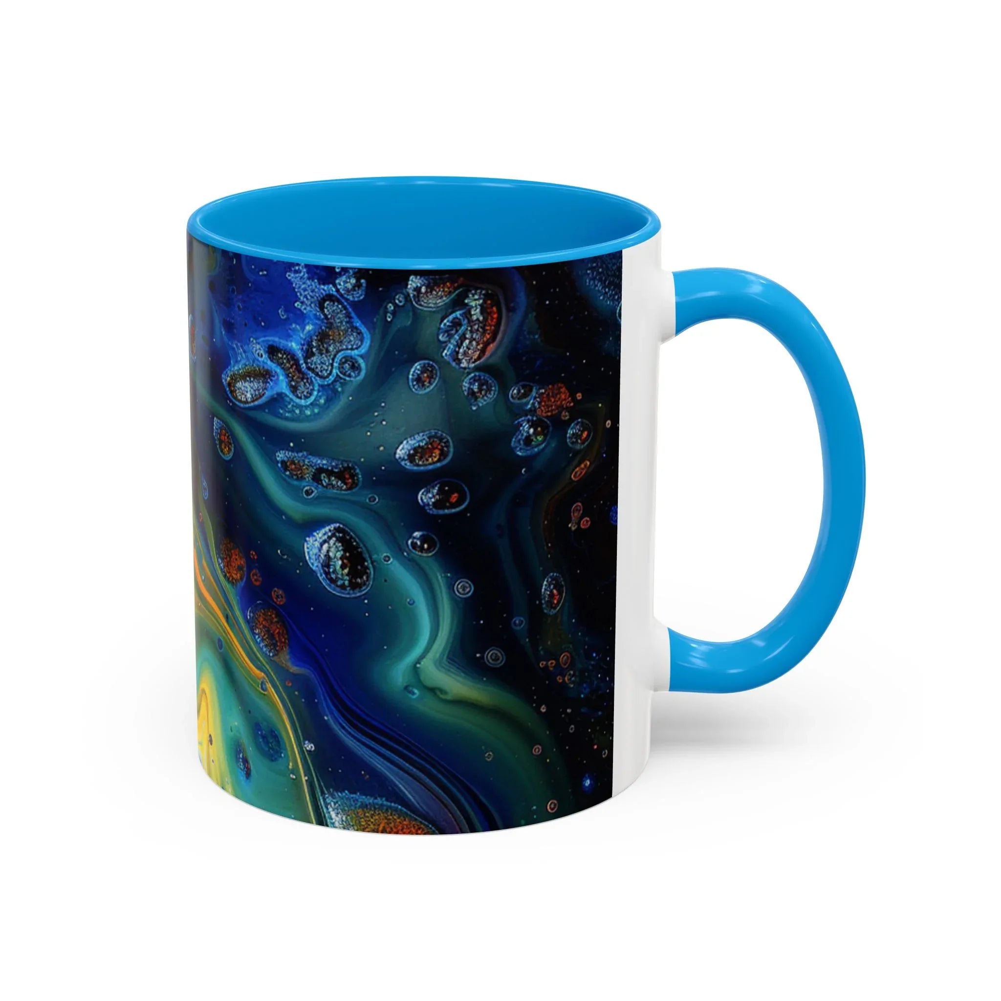 Colorful Mugs (11oz, 15oz) Intense abstract oil splat- coffee cup - 250 USA Celebration