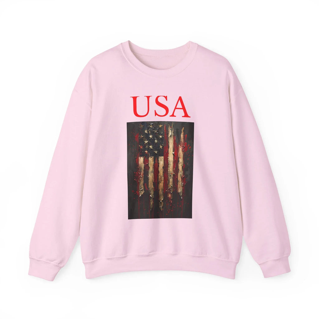 Patriotic Eagle Sweatshirt, USA Flag Crewneck, Unisex Casual Wear, Independence Day Outfit, All-American Style, Gifts for Veterans - 250 USA Celebration