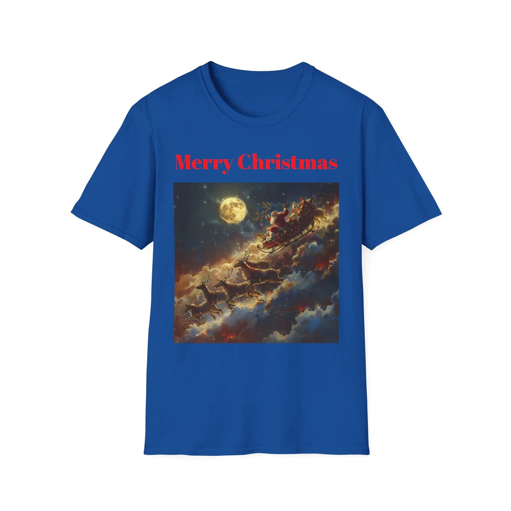 Christmas Graphic Tee, Unisex Softstyle T-Shirt, Holiday Outfit, Gift for Him/Her, Merry Christmas Shirt, Festive Wear - 250 USA Celebration