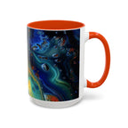 Colorful Mugs (11oz, 15oz) Intense abstract oil splat- coffee cup - 250 USA Celebration