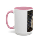 Colorful Mugs (11oz, 15oz) American eagle with American flag, fireworks all around the eagle, patriotic themed - 250 USA Celebration