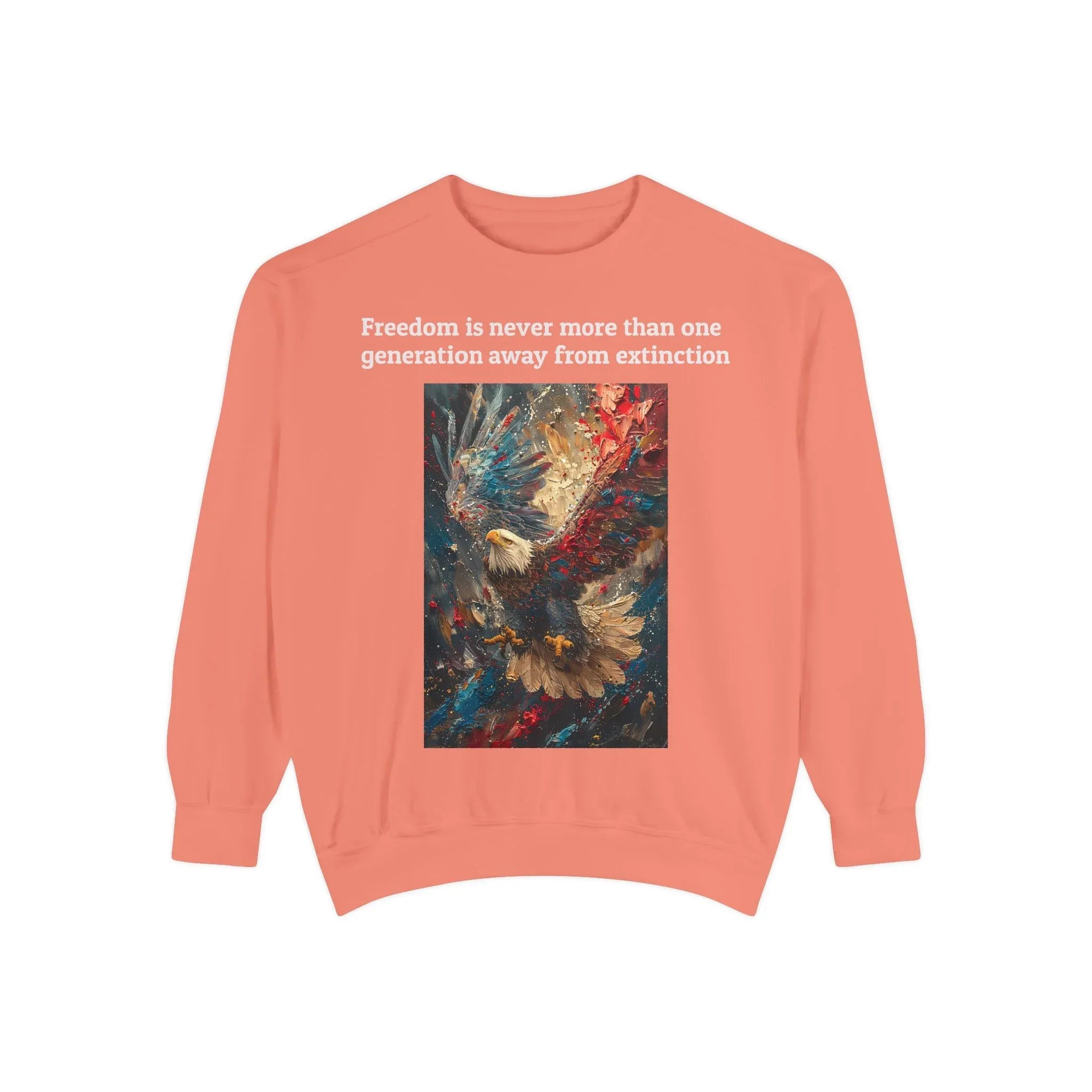 Patriotic Sweatshirt, American Flag, Eagle & Fireworks Design, Freedom Quote, 4th of July Shirt, Independence Day Apparel, Memorial Day - 250 USA Celebration