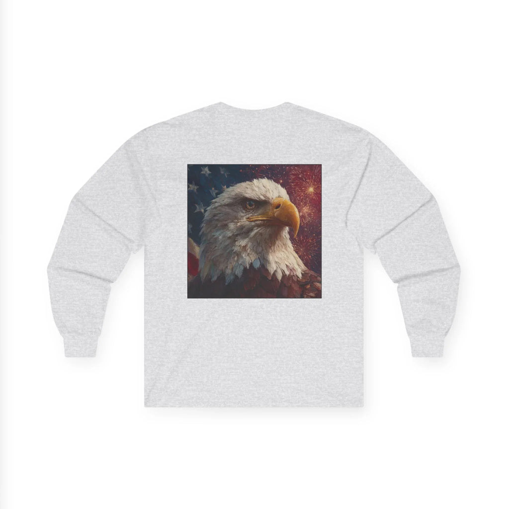 Patriotic American Long Sleeve T-Shirts, USA Graphic Tees, Flag T-Shirts, Independence Apparel, Funny Patriotic Shirts, Custom American Tees - 250 USA Celebration