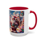 Festive Santa in Candy Wonderland mug | Holiday Christmas ceramic mug - 250 USA Celebration