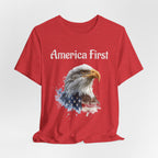 America First Eagle T-Shirt – Patriotic Bald Eagle Tee