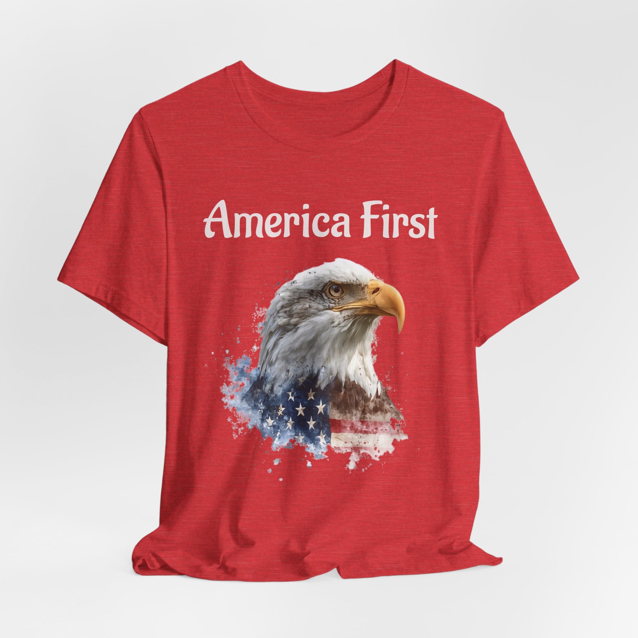 America First Eagle T-Shirt – Patriotic Bald Eagle Tee