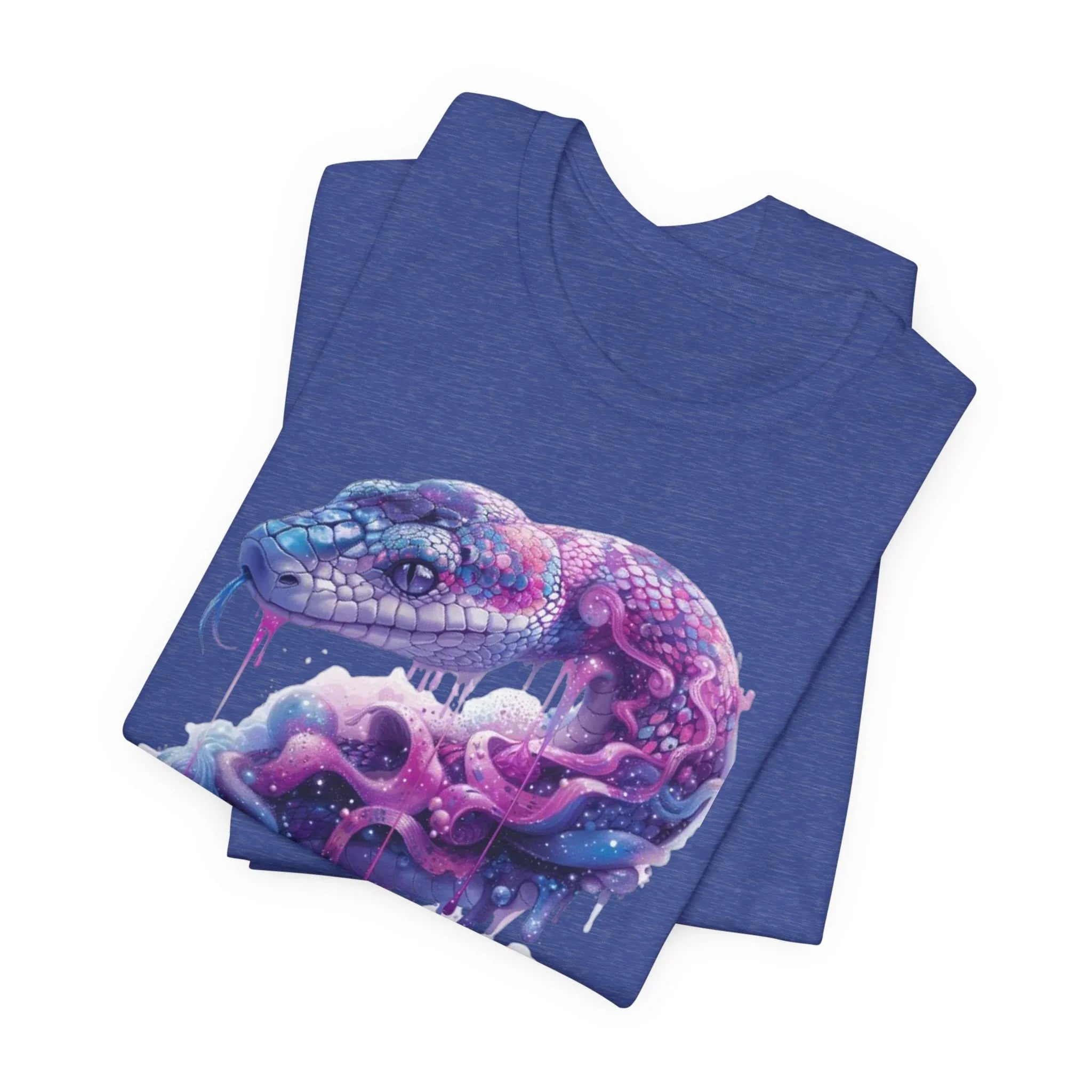 Psychedelic Rainbow Ouroboros Tee | Galaxy Fractal Mushroom Snake - 250 USA Celebration