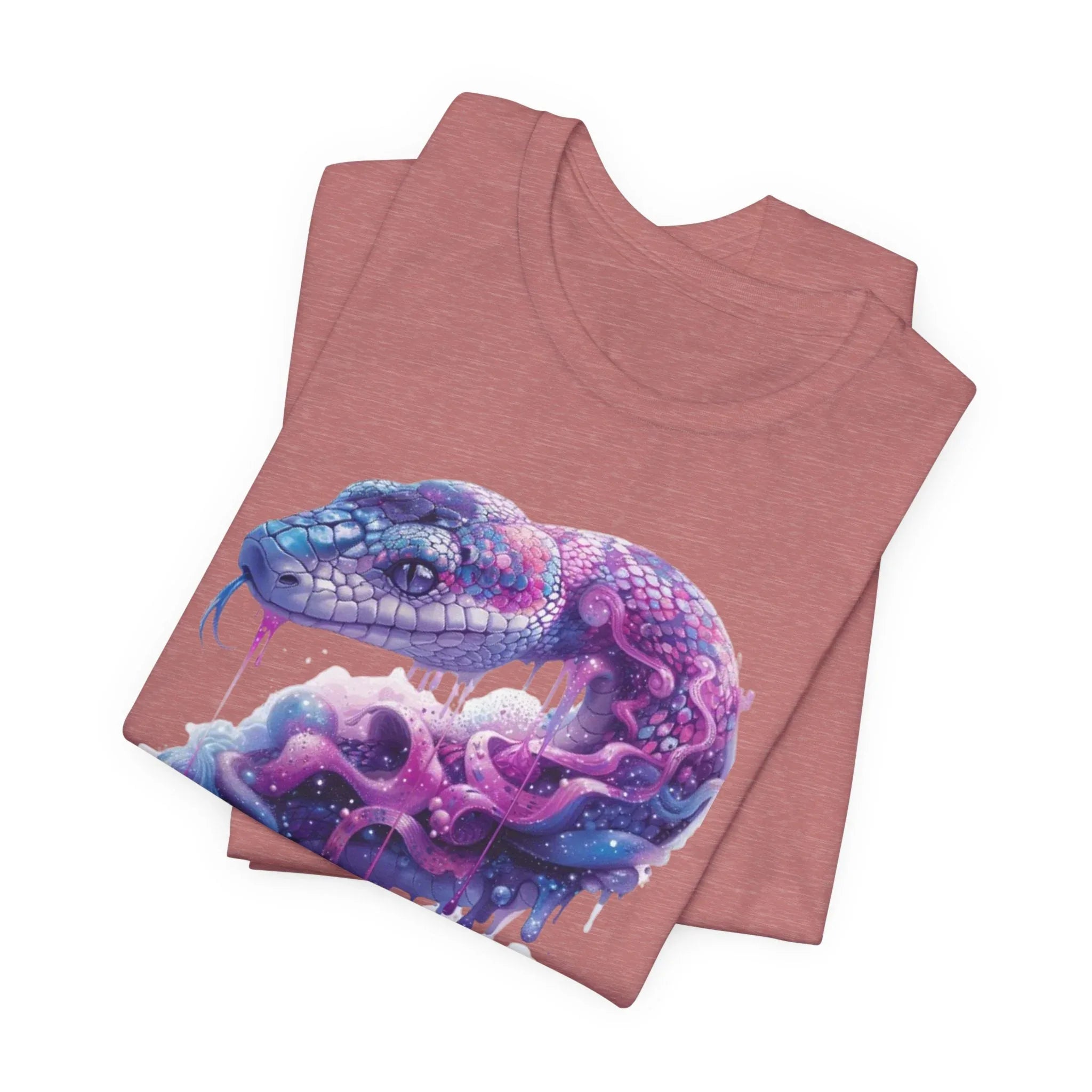 Psychedelic Rainbow Ouroboros Tee | Galaxy Fractal Mushroom Snake - 250 USA Celebration