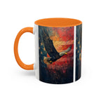 Colorful Mugs (11oz, 15oz) American Eagle Flying Coffee Cup, Patriotic American Eagle flying with American Flag in background - 250 USA Celebration