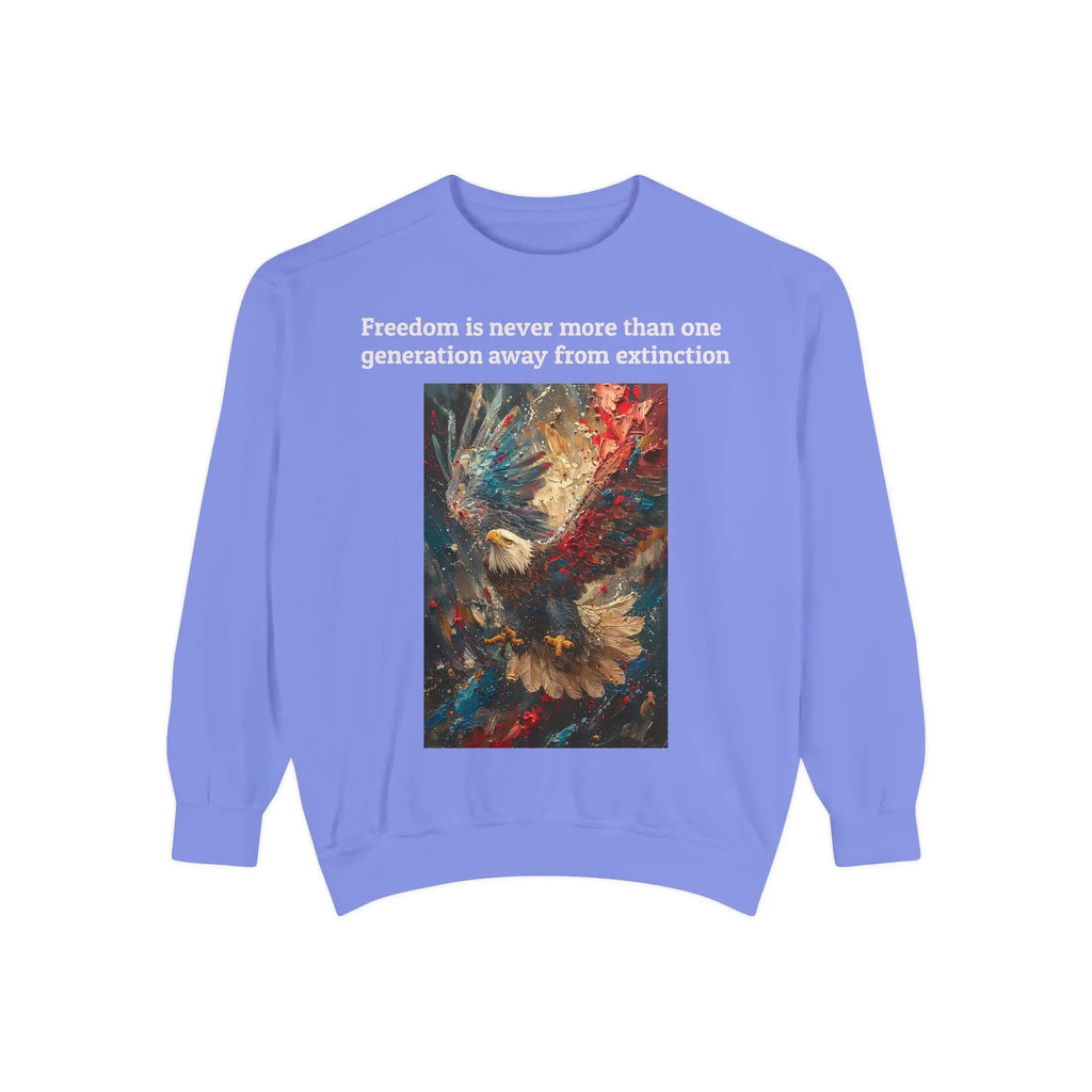 Patriotic Sweatshirt, American Flag, Eagle & Fireworks Design, Freedom Quote, 4th of July Shirt, Independence Day Apparel, Memorial Day - 250 USA Celebration