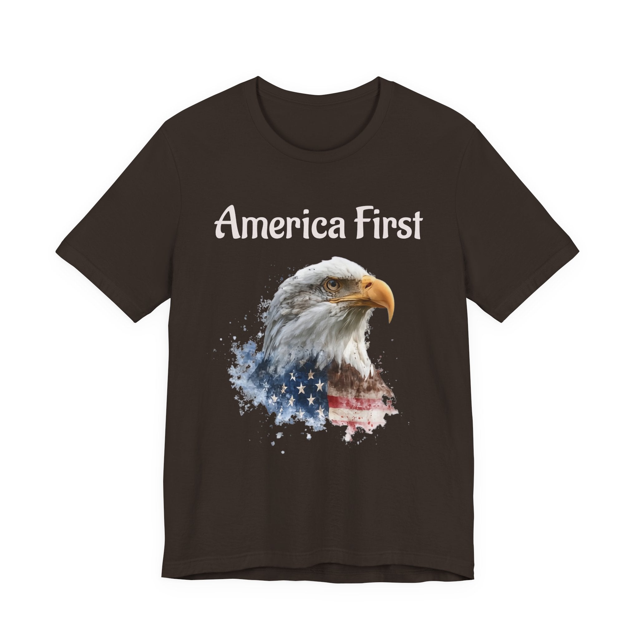 America First Eagle T-Shirt – Patriotic Bald Eagle Tee