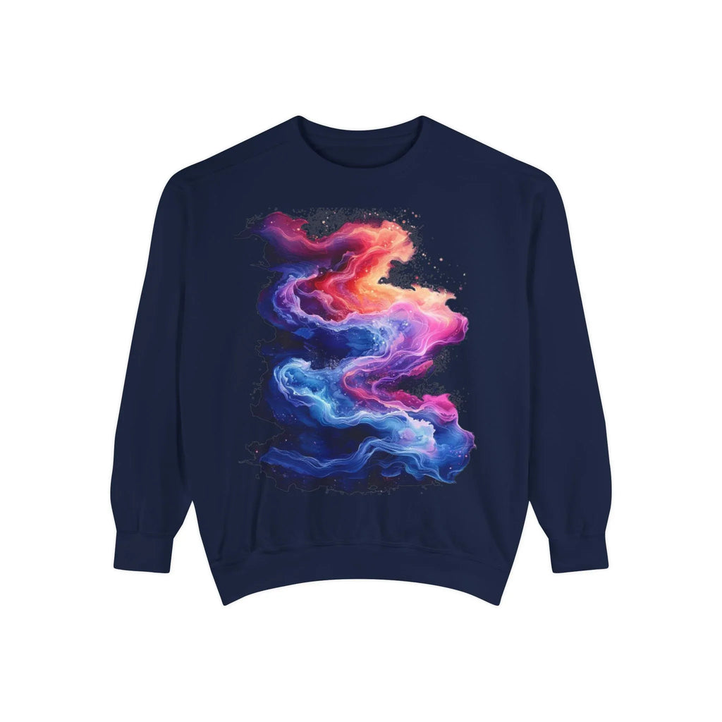 Hyper Bloom Fracture: Psychedelic tee with shattering florals in electric turquoise & magenta flares. Unisex trippy festival flair! - 250 USA Celebration