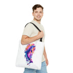 Colorful Watercolor Dolphin Tote Bag | Vibrant Splash Ocean Art - 250 USA Celebration