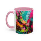 Abstract Colorful Brushstroke Mug | 11oz 15oz Ceramic - 250 USA Celebration