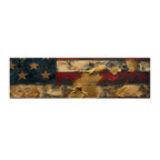 Distressed Gold American Flag Bumper Sticker - Patriotic Vintage USA Decal