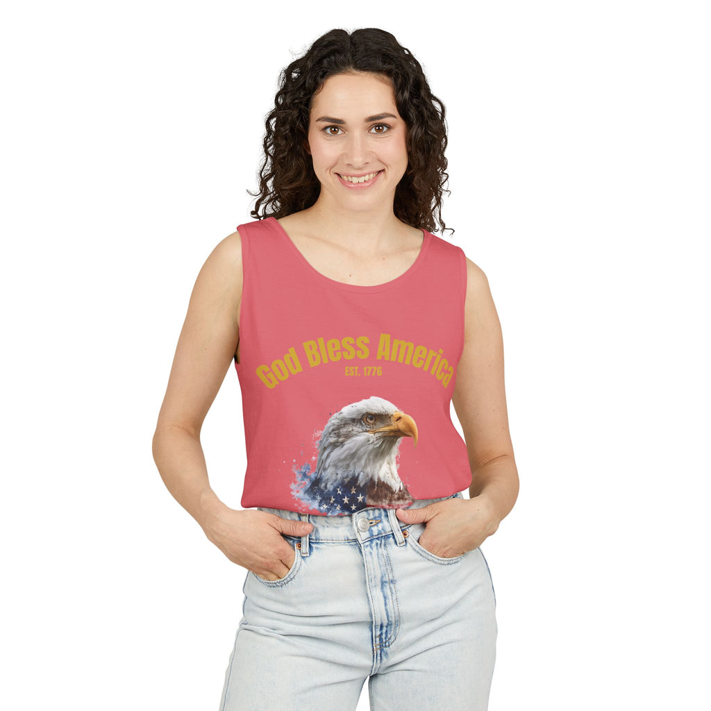 America 250 Tank Top | Official 250th Anniversary Edition American Bald Eagle watercolor flag Tank Top | Patriotic Eagle design