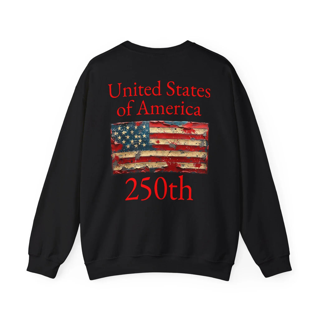 USA 250 American Flag Sweatshirt | 250th United States Celebration - 250 USA Celebration