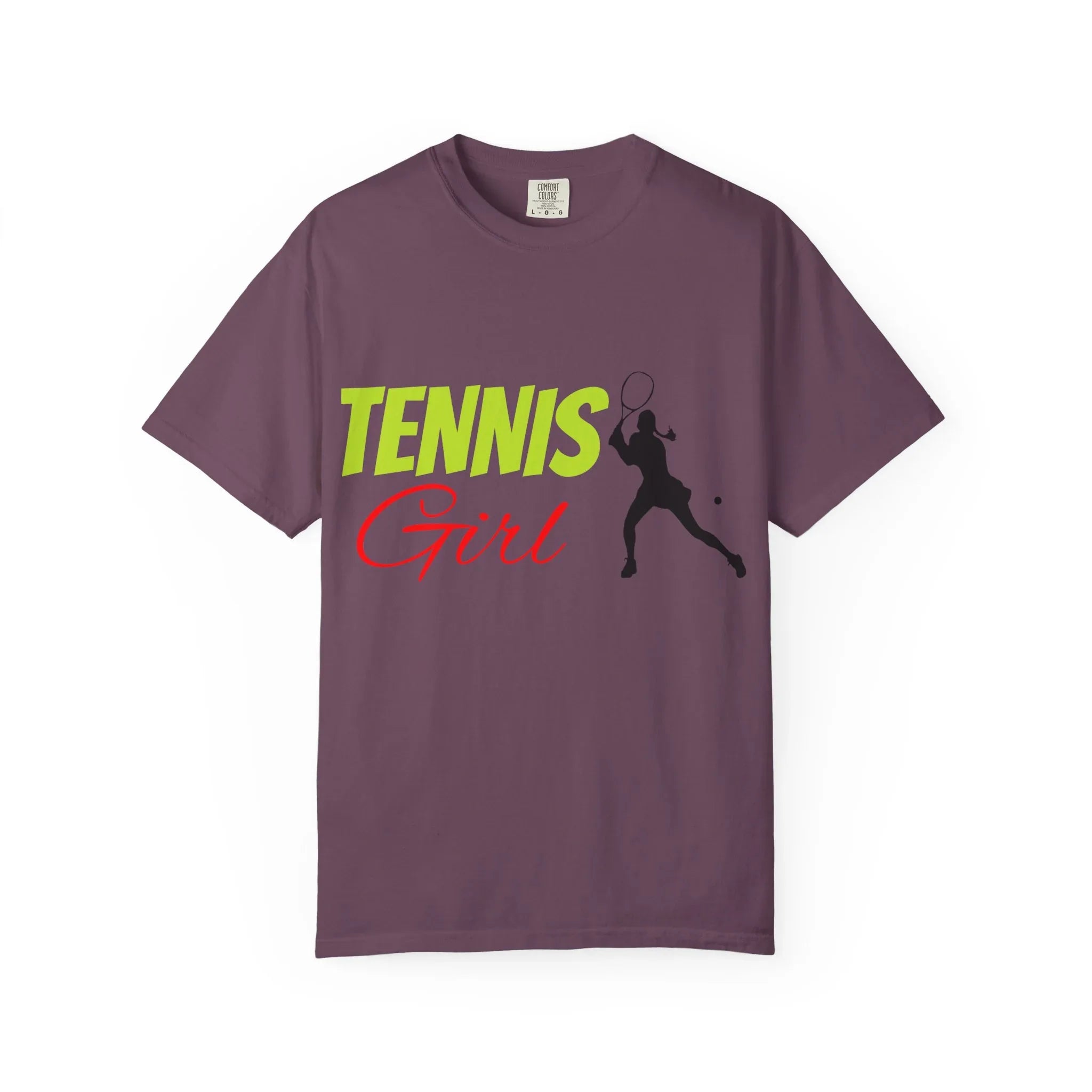 Tennis Girl T-shirt | Tennis Player Silhouette, Sporty Graphic Tee - 250 USA Celebration