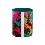 Abstract Colorful Brushstroke Mug | 11oz 15oz Ceramic - 250 USA Celebration