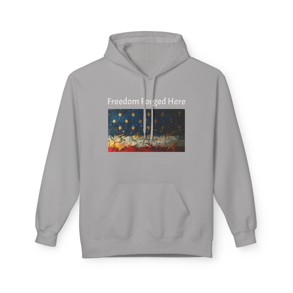 Freedom Forged Here American Flag Hoodie | Patriotic USA - 250 USA Celebration