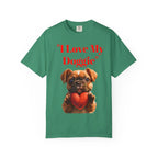 Cute French Bulldog Puppy Holding Red Heart T-shirt | Dog Lover Cartoon - 250 USA Celebration