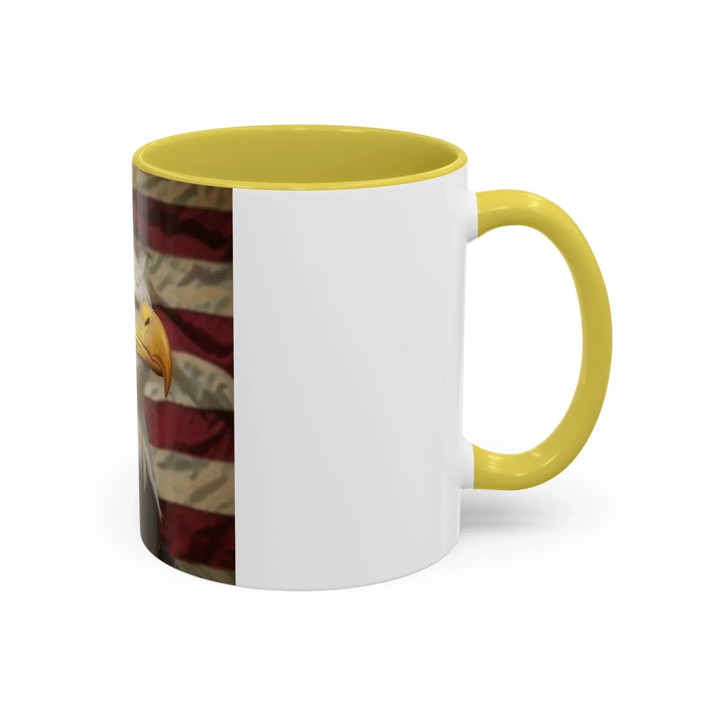 Colorful Mugs (11oz, 15oz) American eagle with American flag, fireworks all around the eagle, patriotic themed - 250 USA Celebration