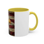 Colorful Mugs (11oz, 15oz) American eagle with American flag, fireworks all around the eagle, patriotic themed - 250 USA Celebration