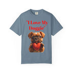 Cute French Bulldog Puppy Holding Red Heart T-shirt | Dog Lover Cartoon - 250 USA Celebration