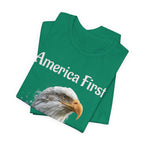 America First Eagle T-Shirt – Patriotic Bald Eagle Tee