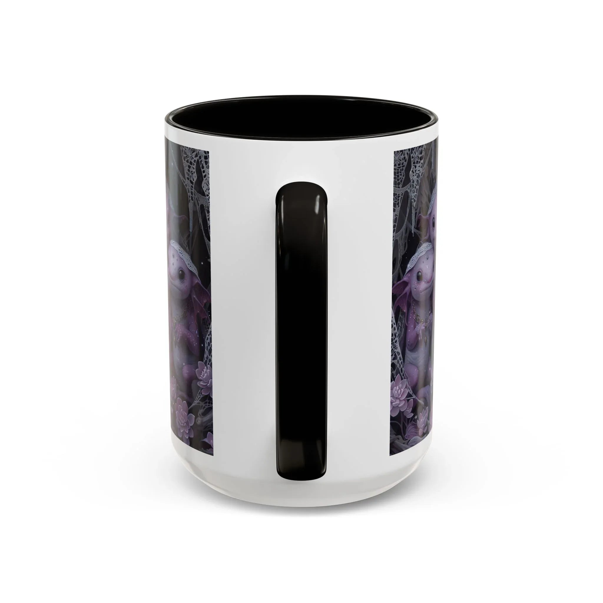 Purple Axolotl Trio Mug | Cute Amphibian Art Ceramic Coffee Cup - 250 USA Celebration