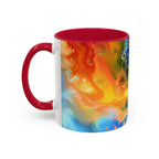 Colorful Mugs (11oz, 15oz) Intense abstract oil splat- coffee cup - 250 USA Celebration